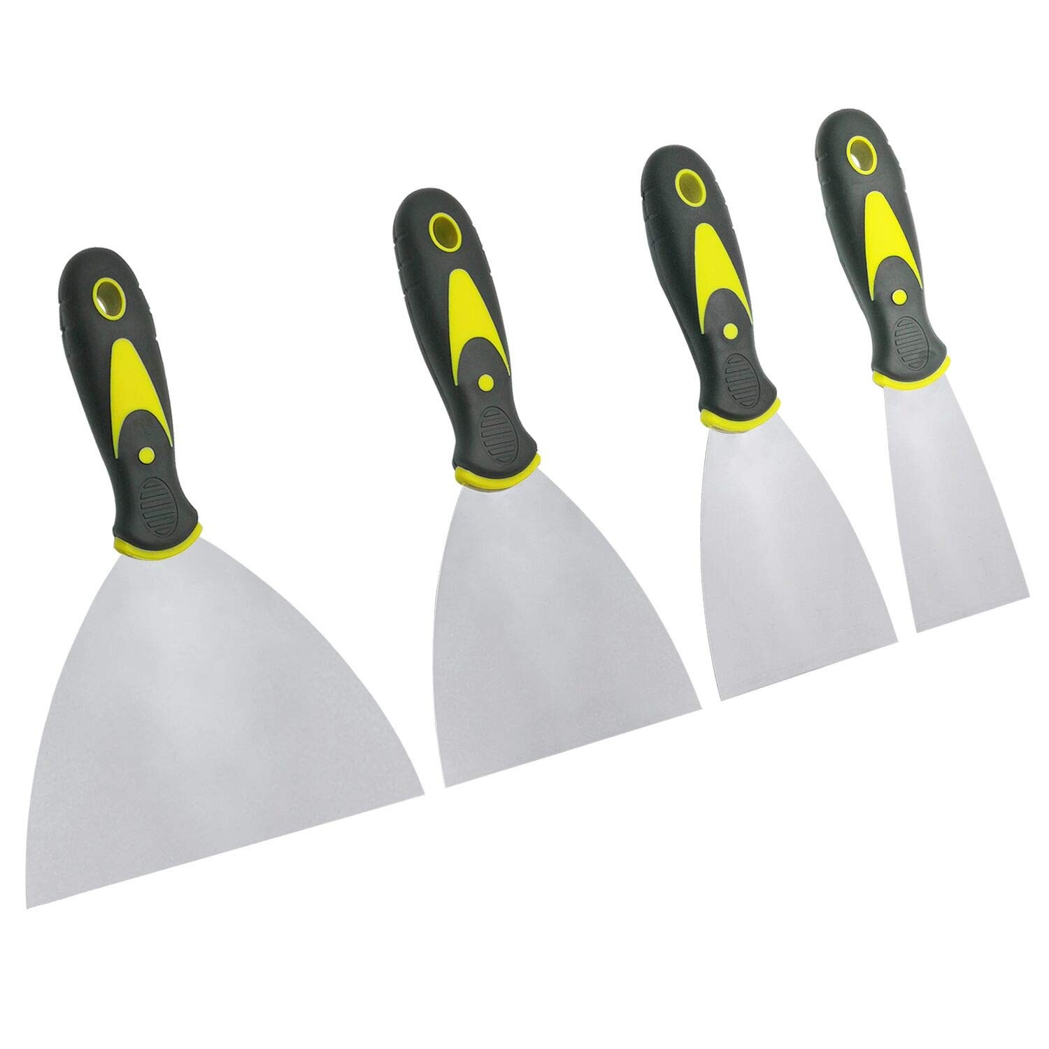 Listenman Putty Knife Set, 4 PCS (2,3,4,6 inch) Spackle Putty Knives, Metal S...
