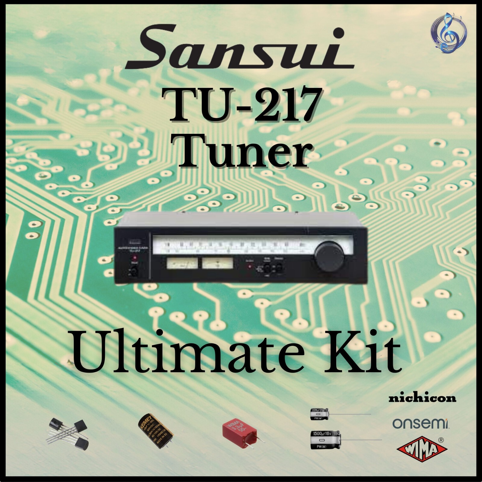Sansui TU-217 Tuner Ultimate Upgrade Kit Genuine Parts Restoration