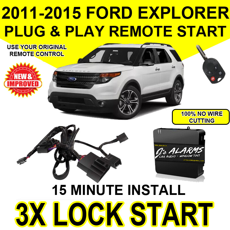 2011- 2015 Ford Explorer Remote Start Plug and Play Easy Install DIY 3X Lock FO1
