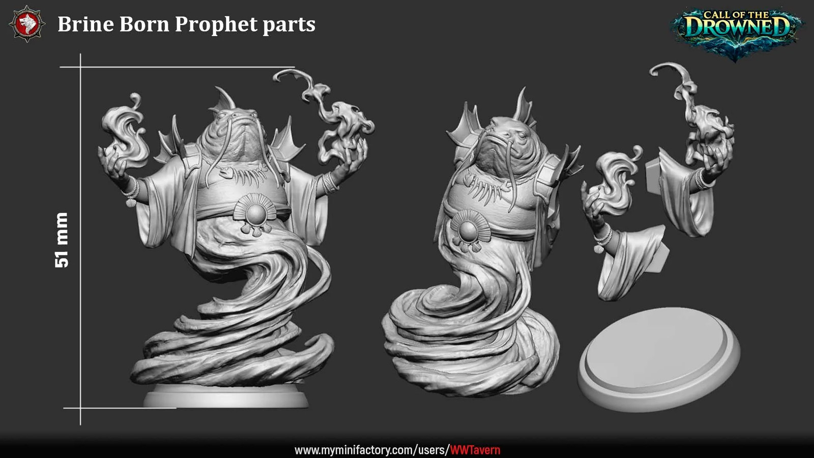 Brine Born Prophet - Resin Tabletop Miniature