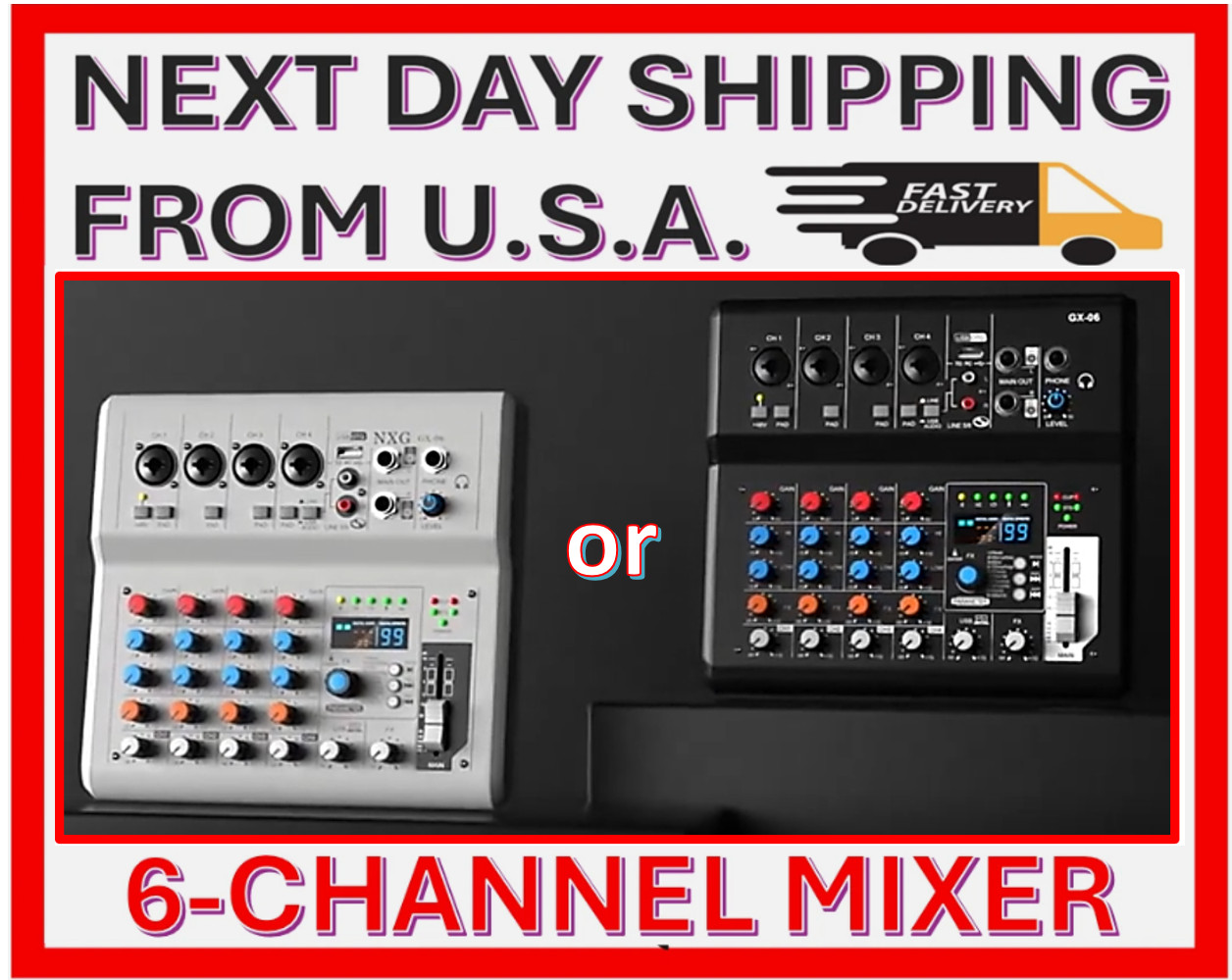 IN STOCK MAY 10: 6 Channel Mixer
