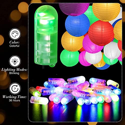 LED Balloon Lights 30Pcs with Switch | 30Pcs LED Balloon Lights Multicolor