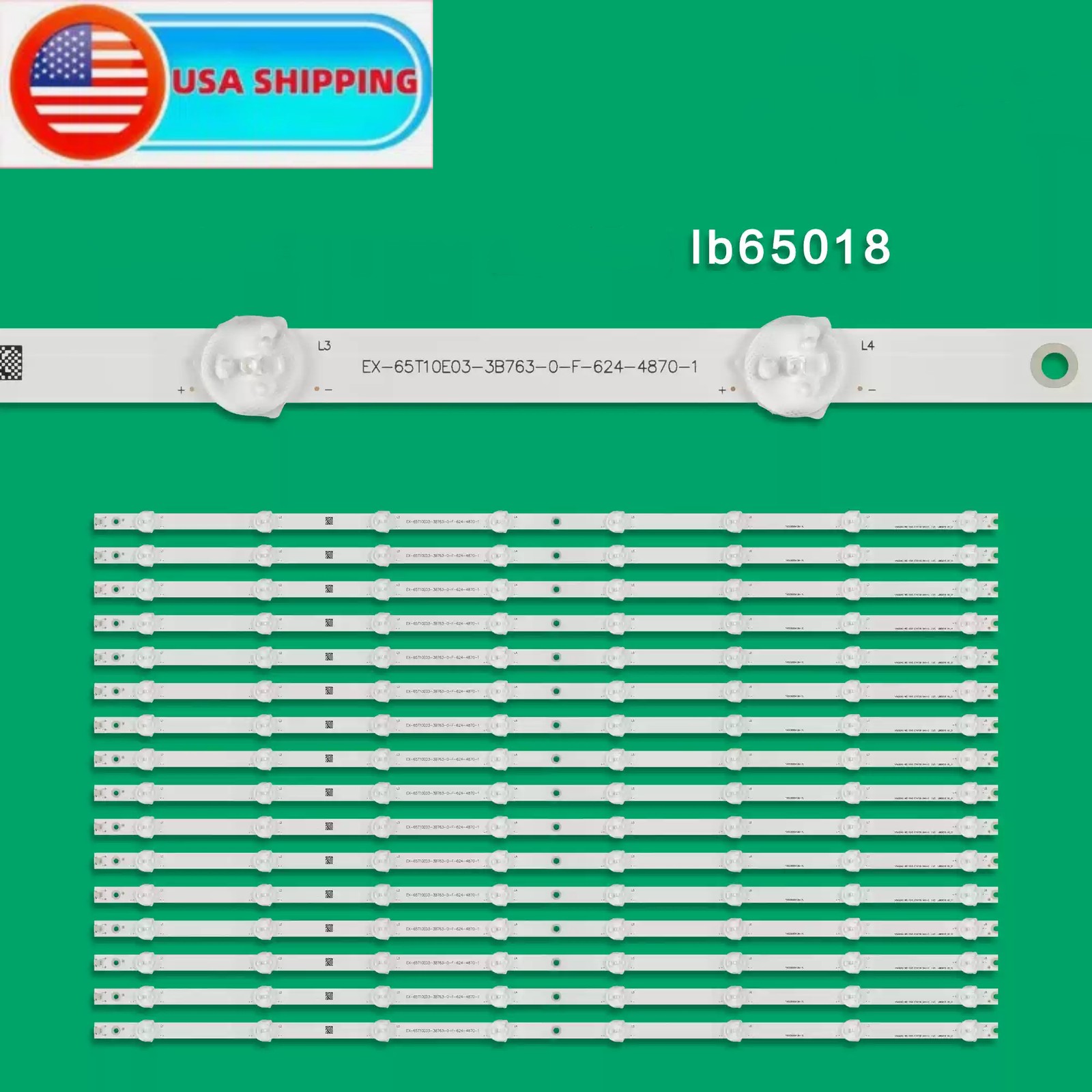 LB65018 LED Backlight Strips FULL SET For Vizio D65U-D2 D65-D2 E65X-C2