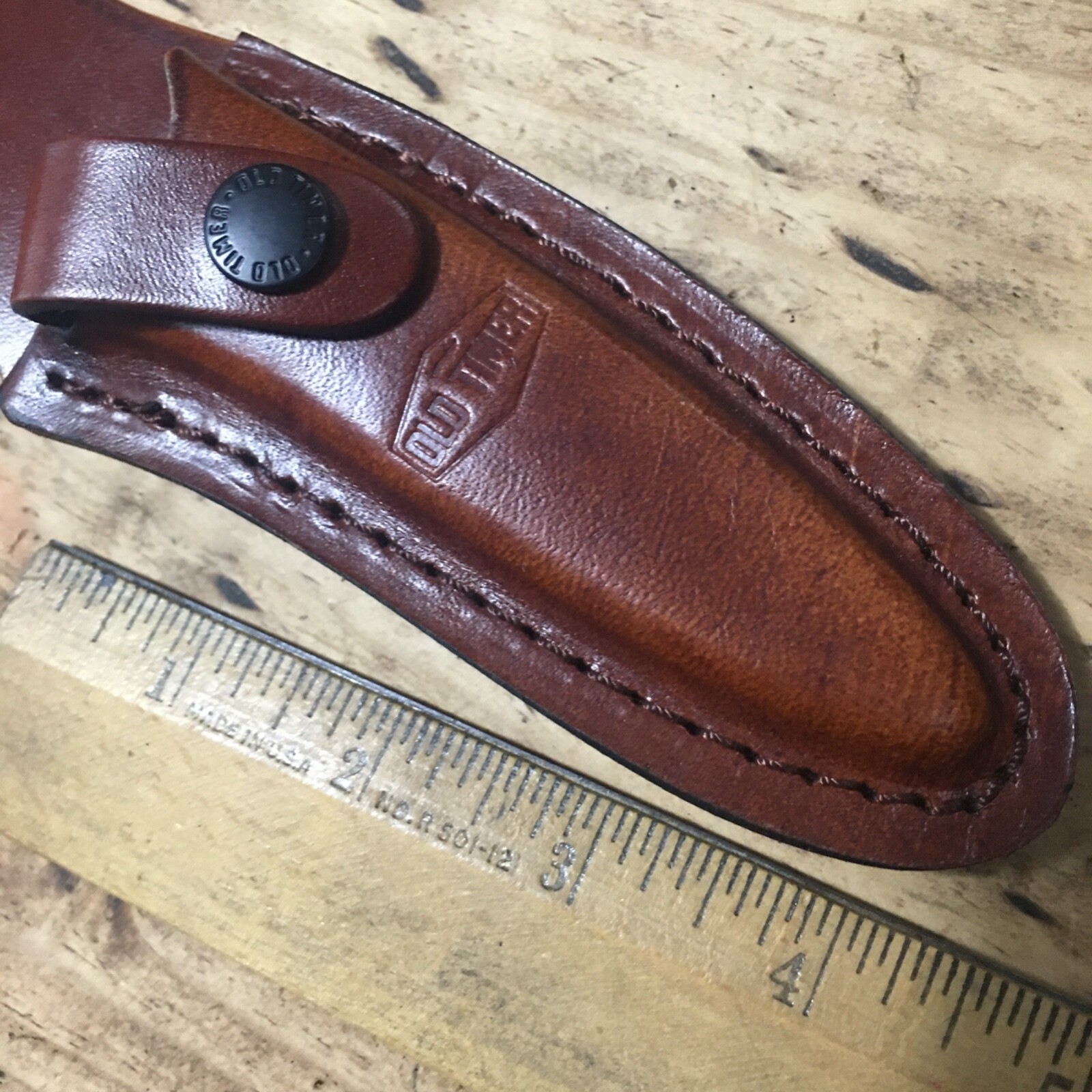 154OT LEATHER SHEATH FOR SCHRADE OLD TIMER SHARP FINGER DROP POINT DIAMOND !