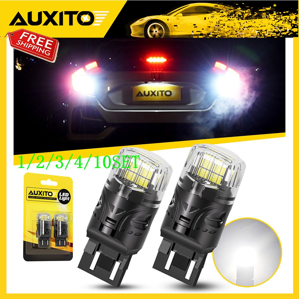 7443 7440 W21W White LED Reverse Turn Signal Blinker Parking Light Bulbs 1~10Set