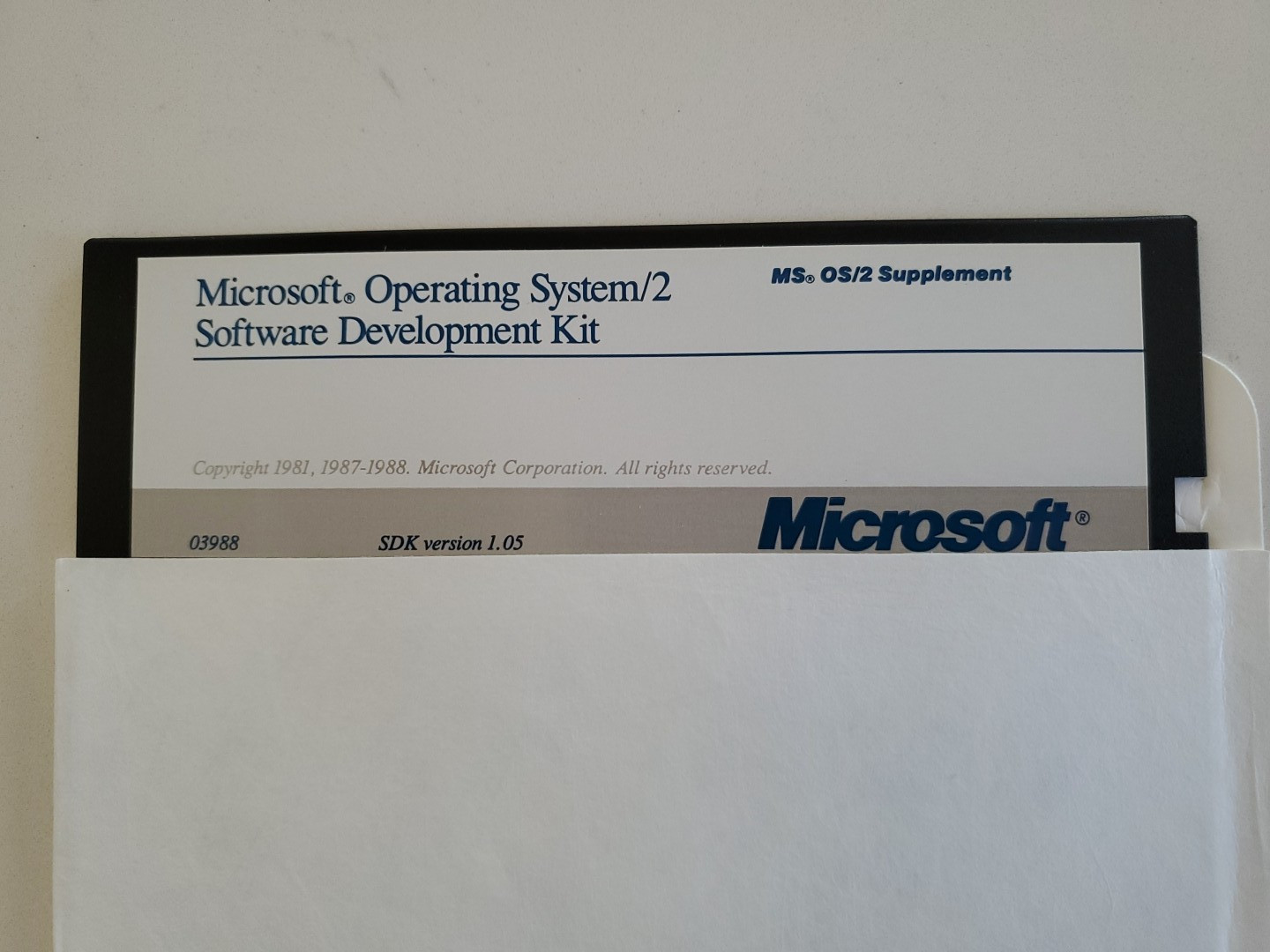 Microsoft Operating System/2 Software Development Kit 1.05 (OS/2 SDK) 5 1/4"