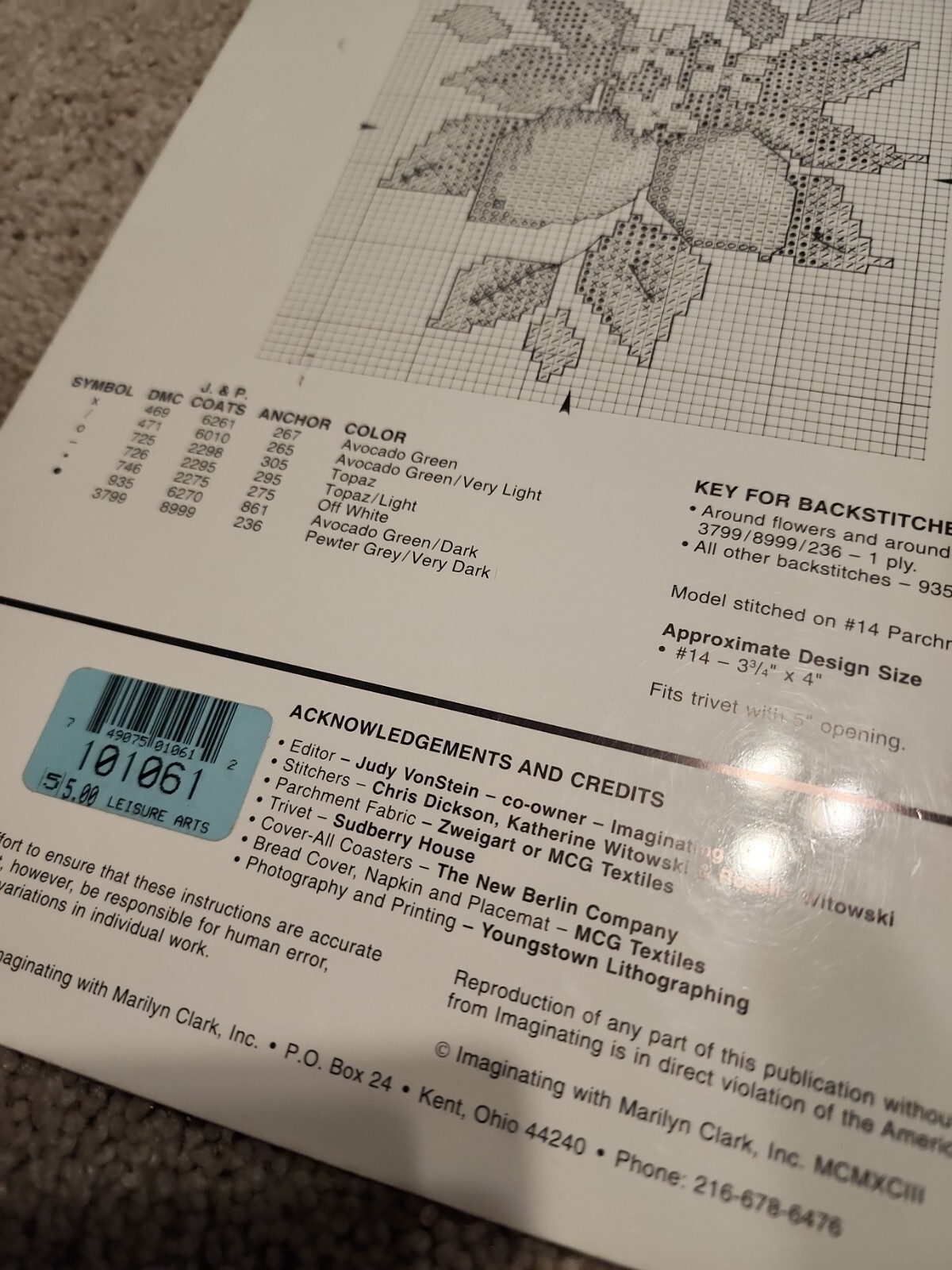 Imaginating Tea Time # 97 by Diane Arthurs Cross Stitch Pattern Napkin Placemats