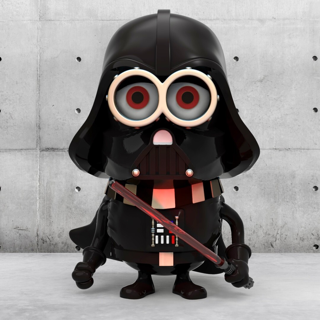 UNPAINTED Star Wars Darth Vader Minion 3D Printed Model Kit (BC)
