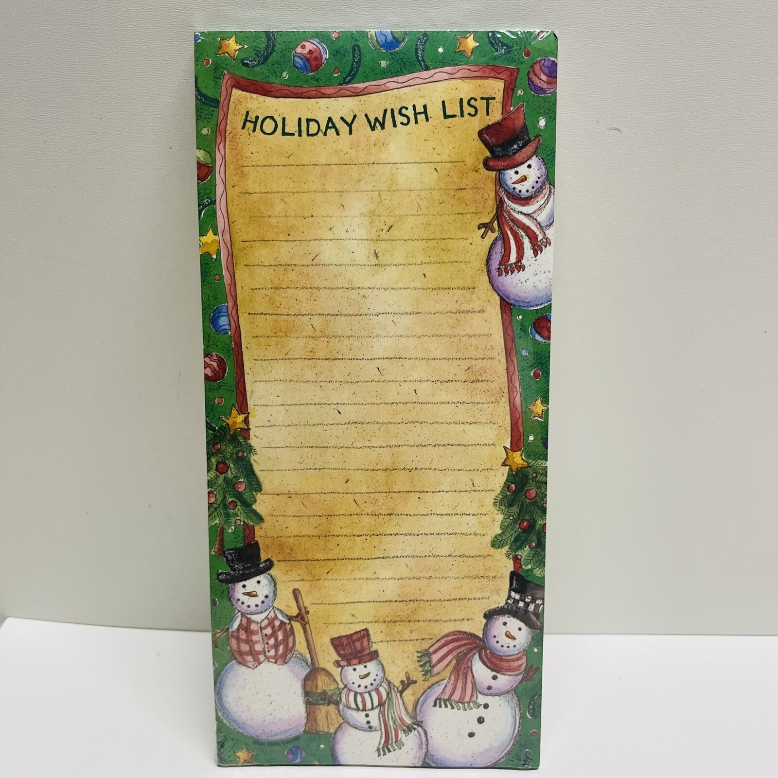 NEW Holiday Wish List Magnetic Pad Snowmen
