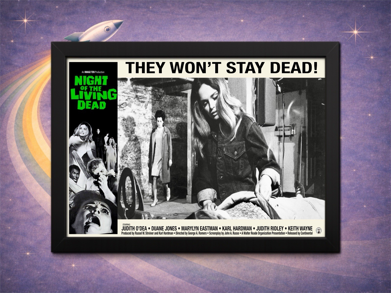 Night of the Living Dead 1968 | Judy Helen Karen | ClassicSciFi Lobby Card 12×8