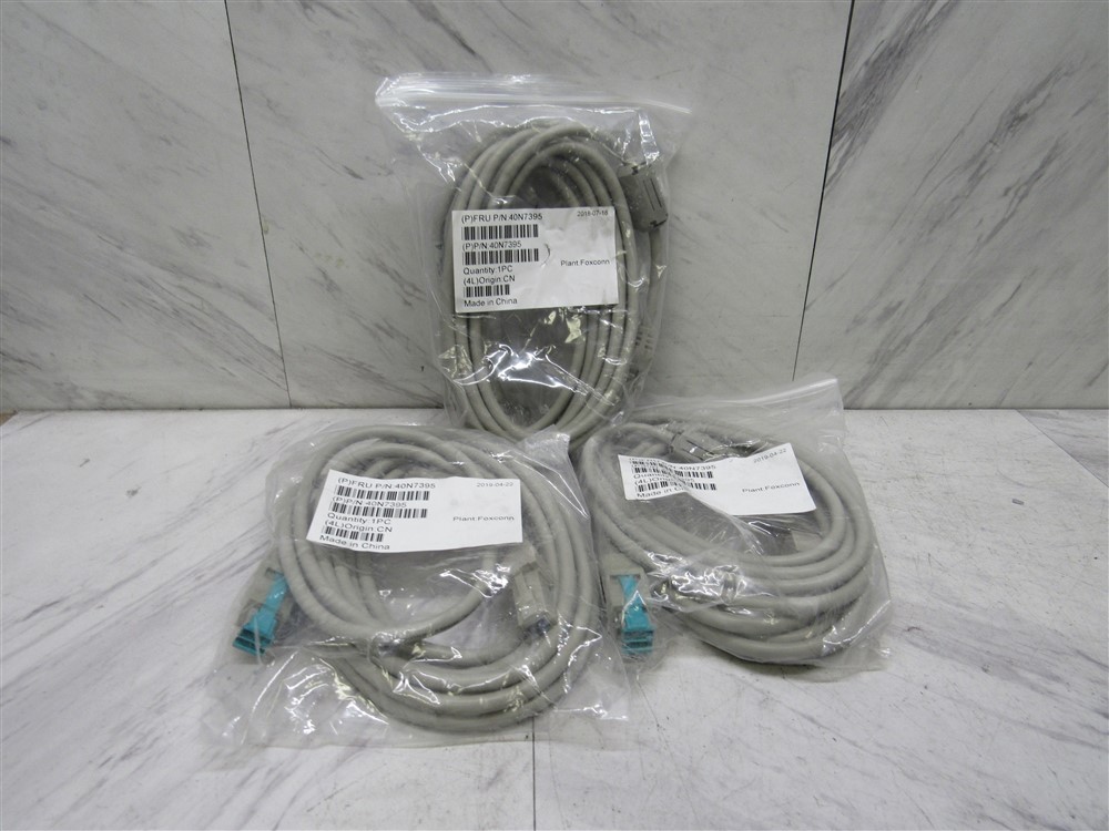 Lot of 3 NEW Genuine IBM Powered USB 12V 3.8M Monitor Cable 42M5632 40N7395