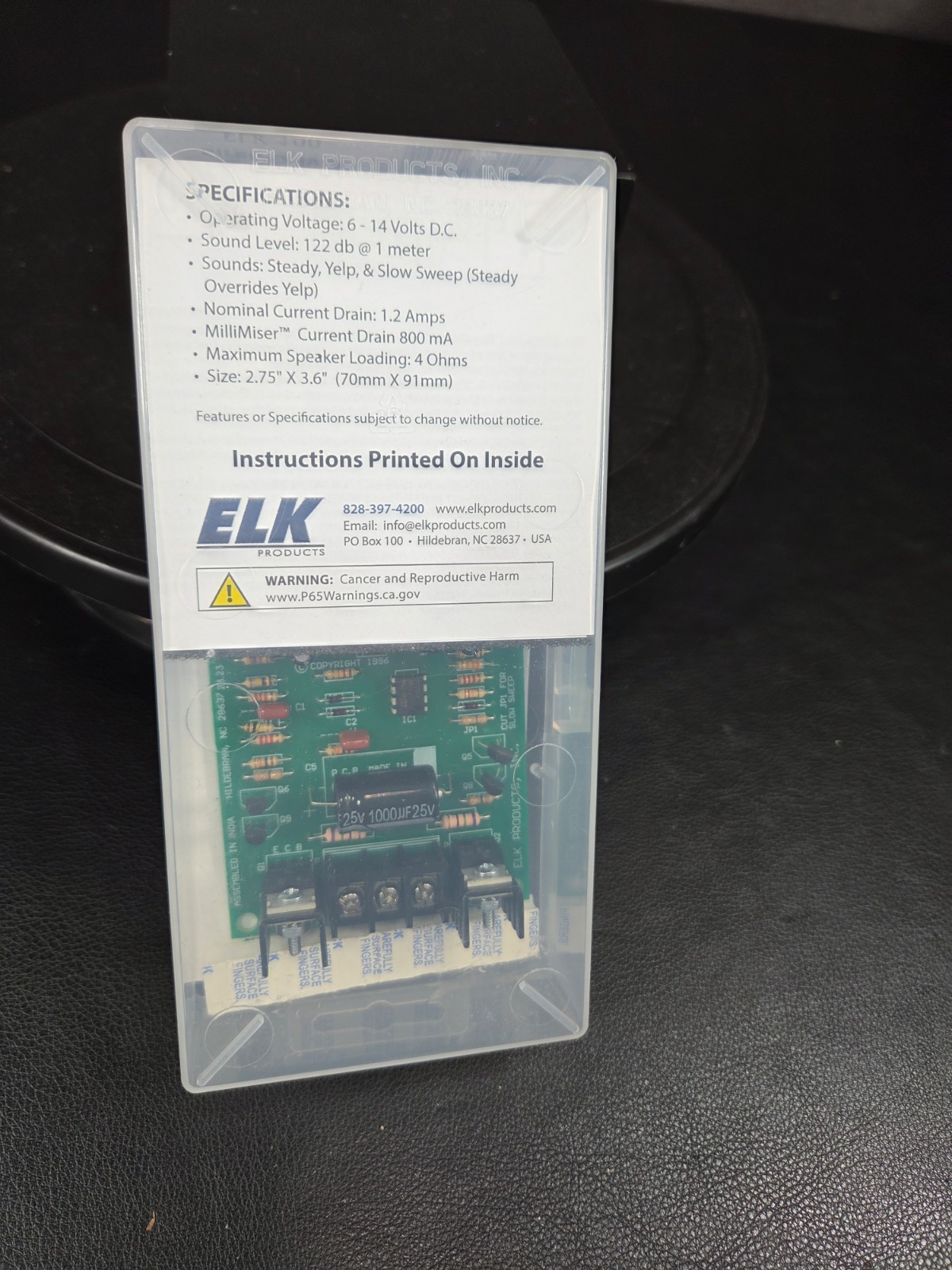NEW Elk-100 High Performance Siren Driver Module 2-Volume Levels Simultaneously