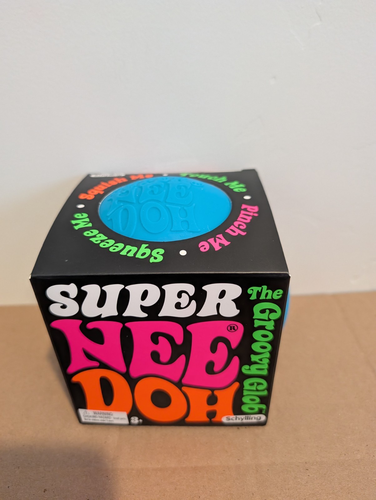 New Blue Authentic Schylling Super NeeDoh SUPER Groovy Glob Squeeze Ball NEEDOH