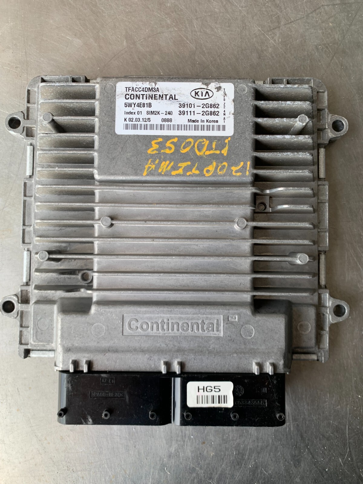 2011 2013 Kia Optima 2.4L Engine Control Module Unit ECM 39101-2G862 391012G862