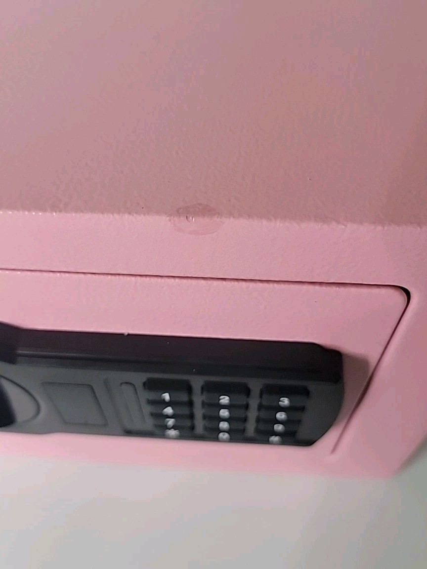 Intelligent Electronic Safe, Pink, Some Paint Touch-up (See Pictures), 2 Keys