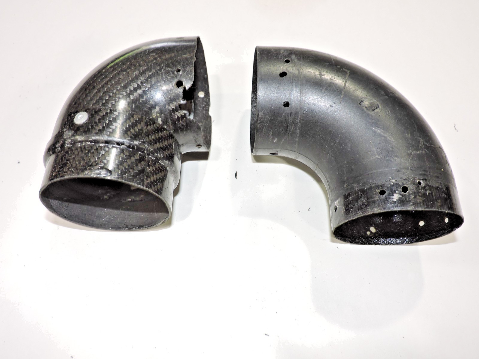 (2) Carbon Fiber 3" radius ducts 4-7" long each Late Model Nascar