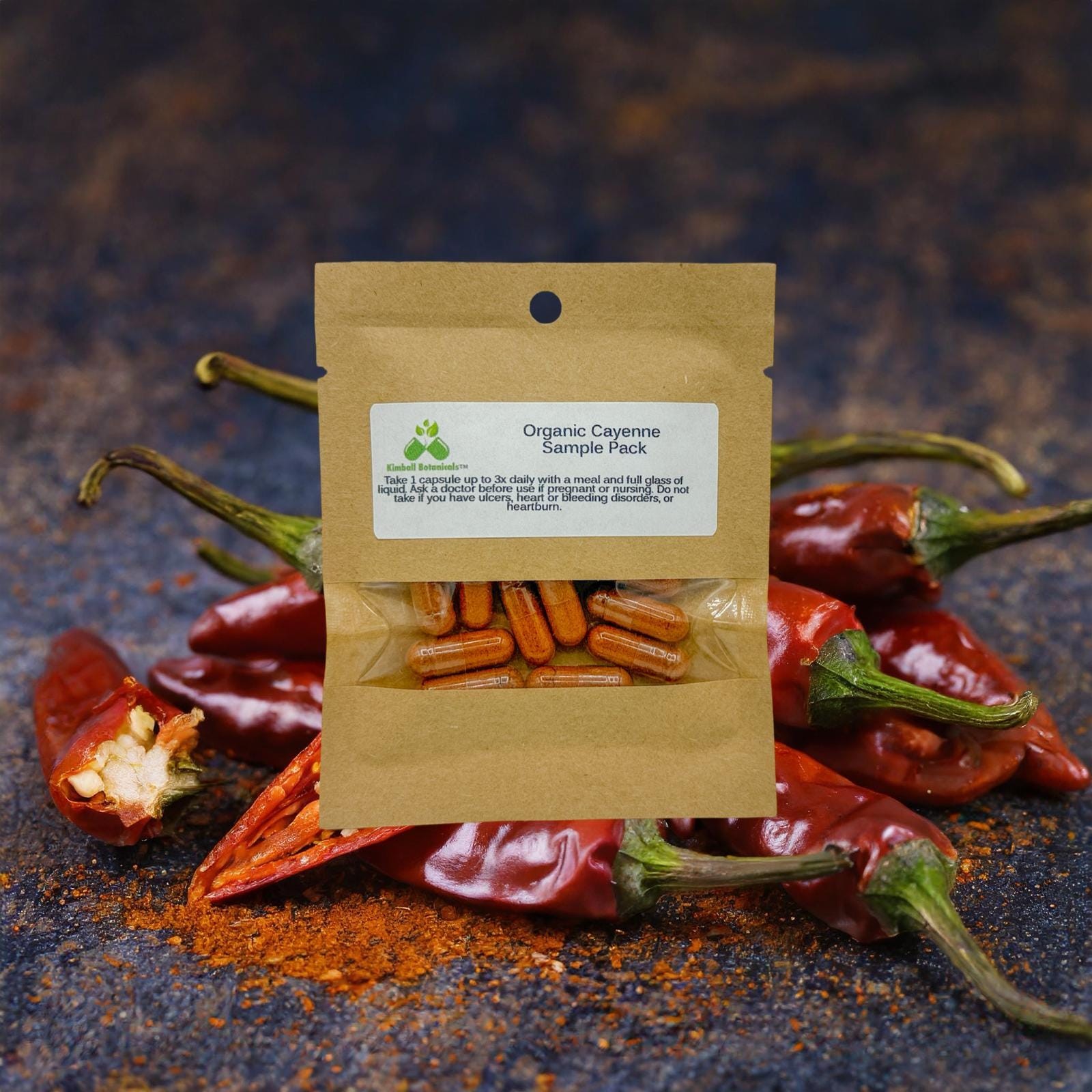 Organic Cayenne Pepper 60,000 SHU, 500mg and 650mg vegetarian or pullulan