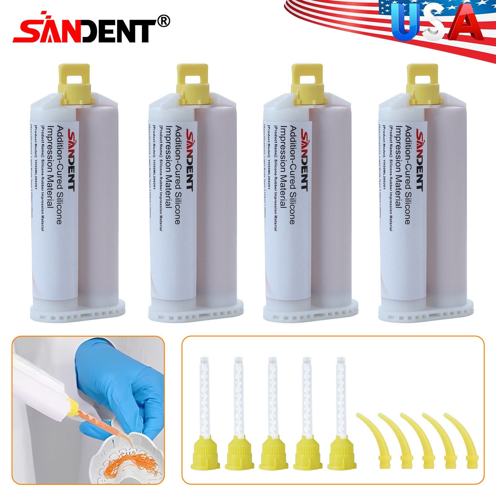 Impression Material Light Body Regular Set – 4 50ml cartridges
