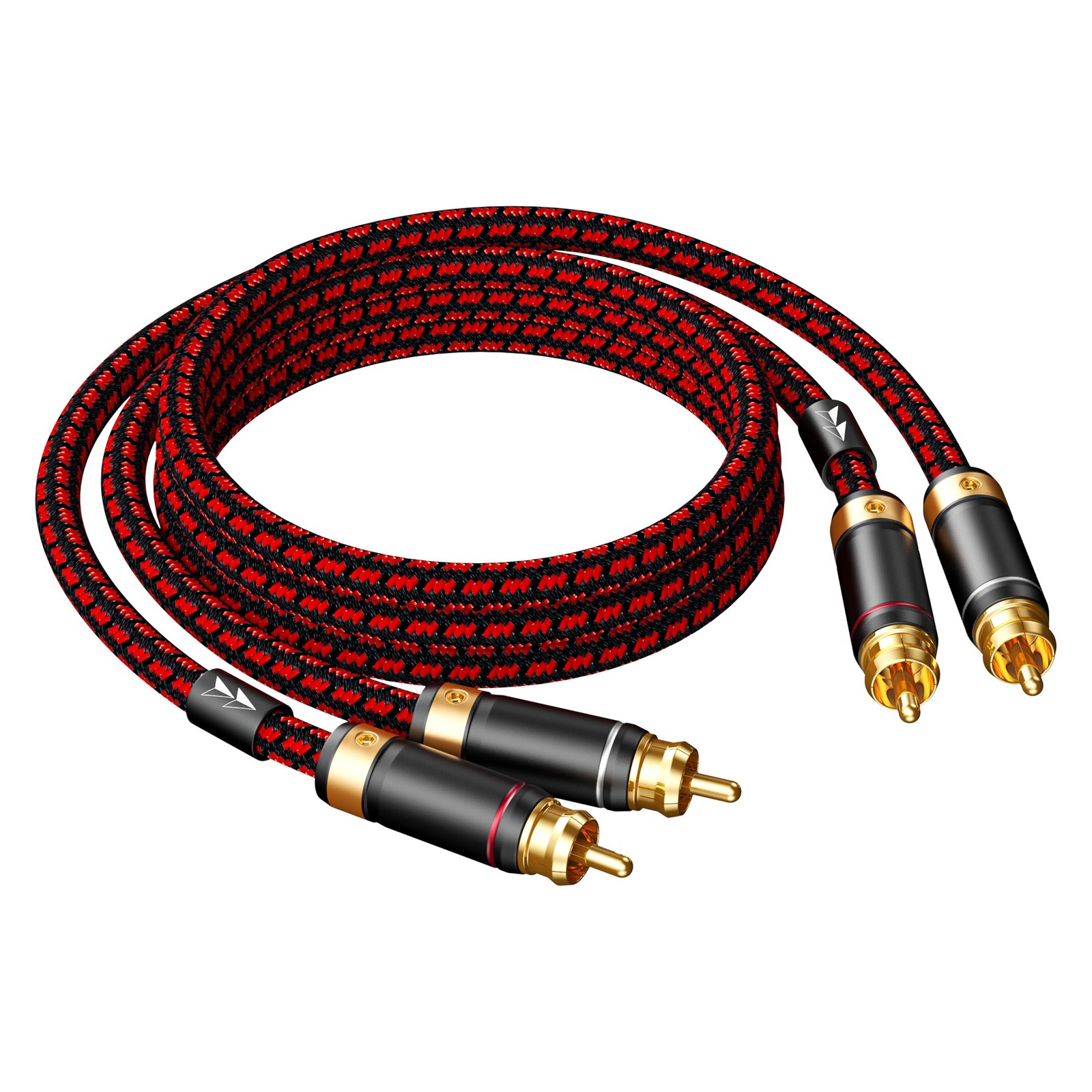 Auidophile 2RCA Male to Stereo Audio 9 Feet, White