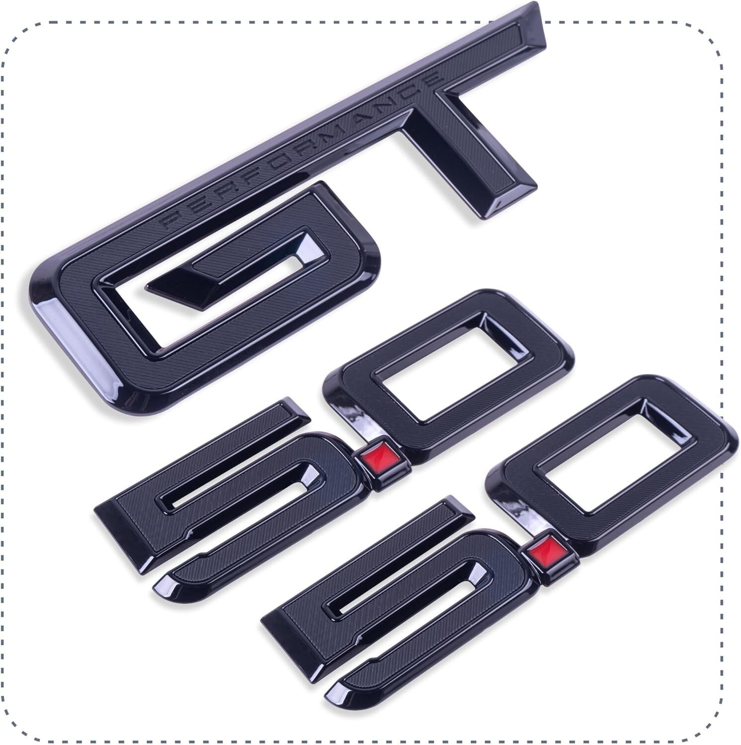 3Pc Set Fits 2024-2025 5.0 Emblem Side Fender & Rear Tailgate Badges  New Black