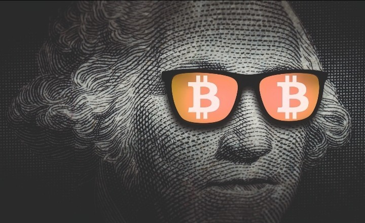 Bitcoin Washington 3x5Flag Banner  FREE SHIP Cryptocurrency Trade Cashless Money