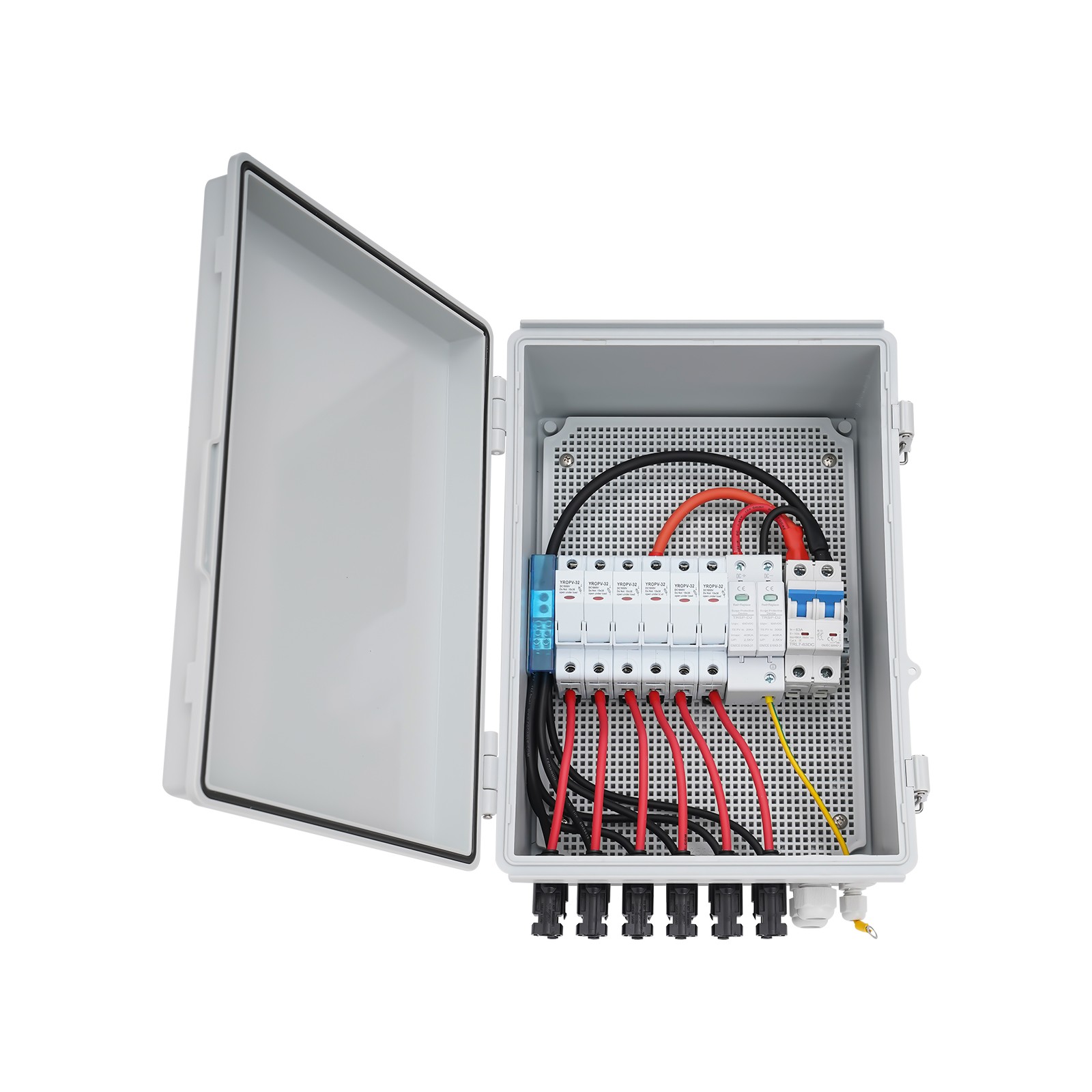6 STRING SOLAR PV COMBINER BOX CIRCUIT BREAKER JUNCTION BOX FOR SOLAR SYSTEM NEW