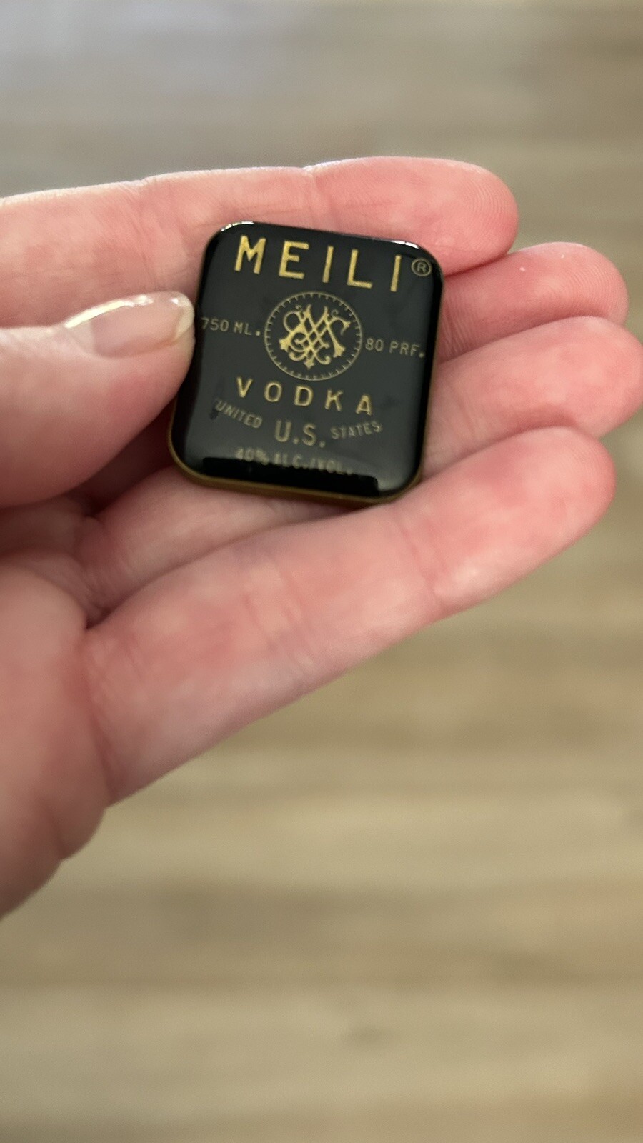 Meili Vodka Distillery Collectible Lapel Pin, Aquaman Jason Mamoa’s Vodka *NEW*