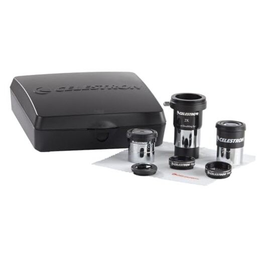 AstroMaster 8-Piece Eyepiece & Filter Accessory Kit - Includes Two 1.25”