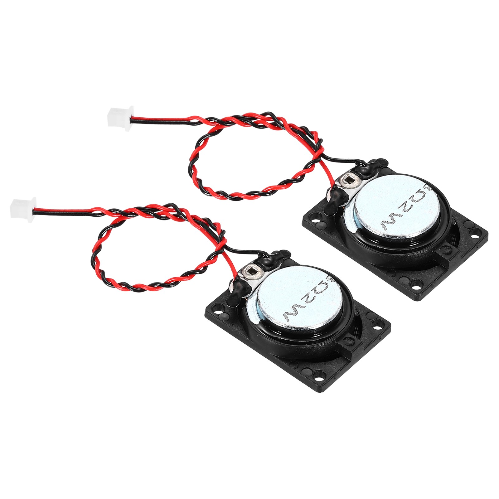 2 Pcs 2W 8 Ohm Metal Shell Square Internal Magnet Speaker with 120mm Wire
