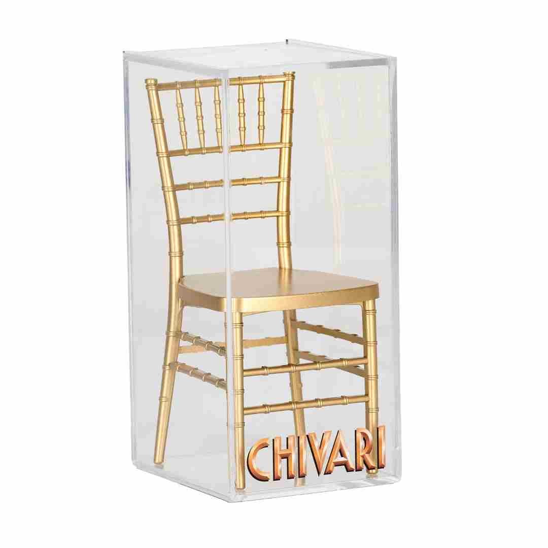 Bullion Gold Mini Chiavari Chair  1:6 Scale Model by Chivari