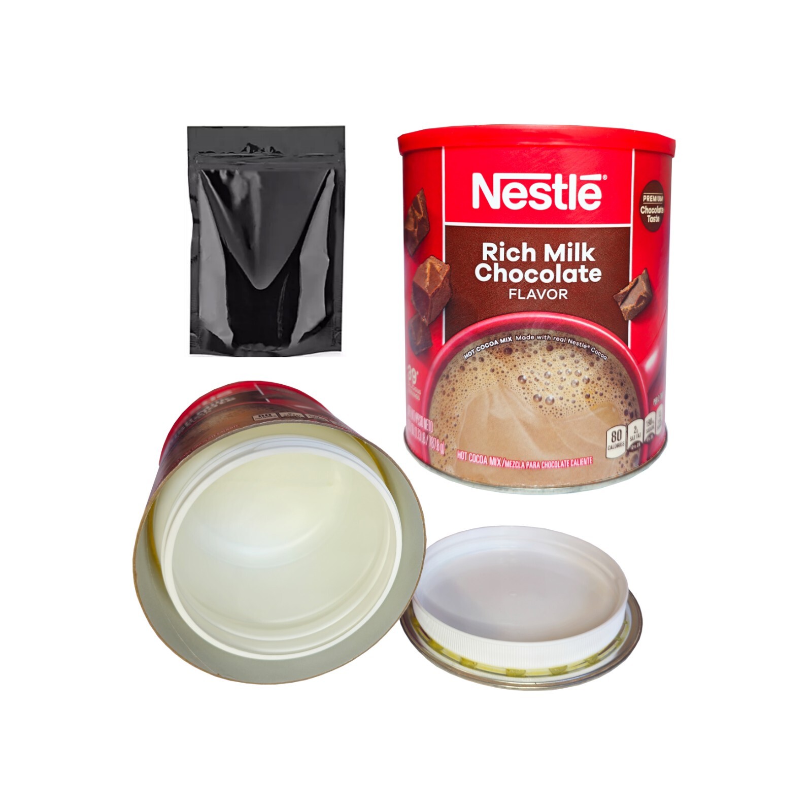 Hot Cocoa XLarge Diversion Safe Stash Can Screw Lock Hidden Compartment