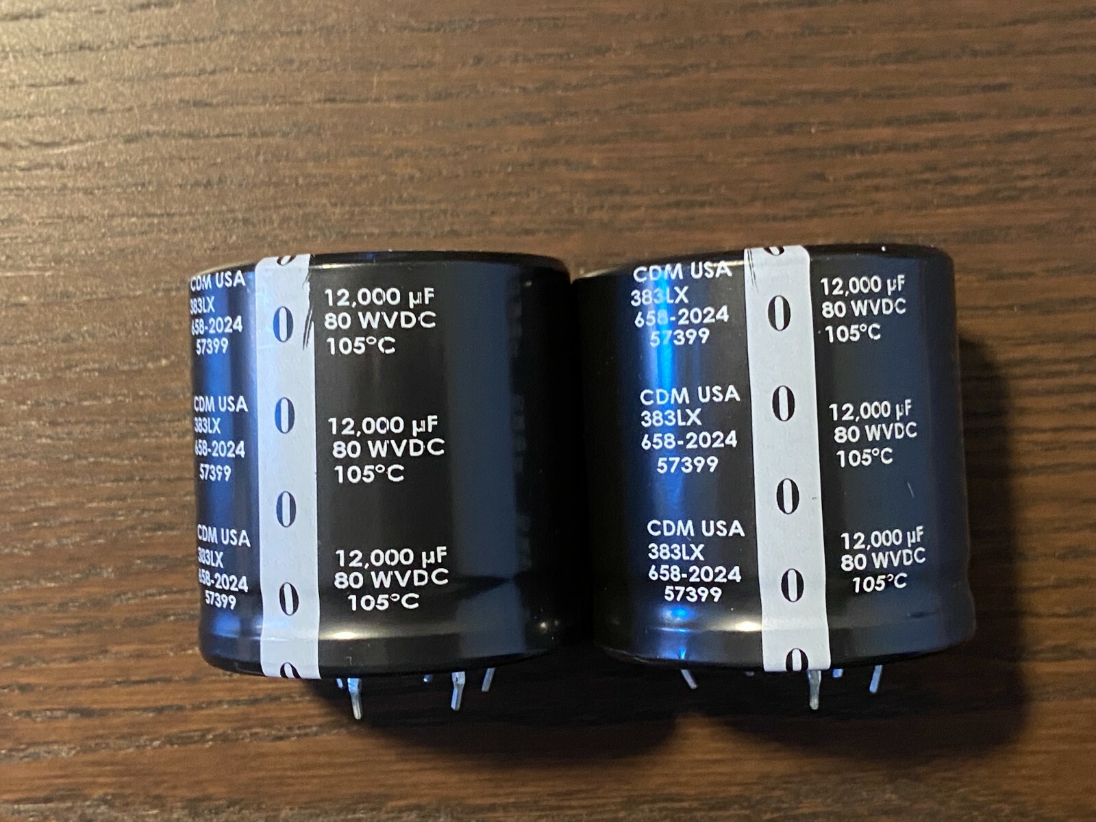2 New 12000 uf 80v CDM Main Filter Capacitors for Pioneer SX-828 EXACT FIT 50mm