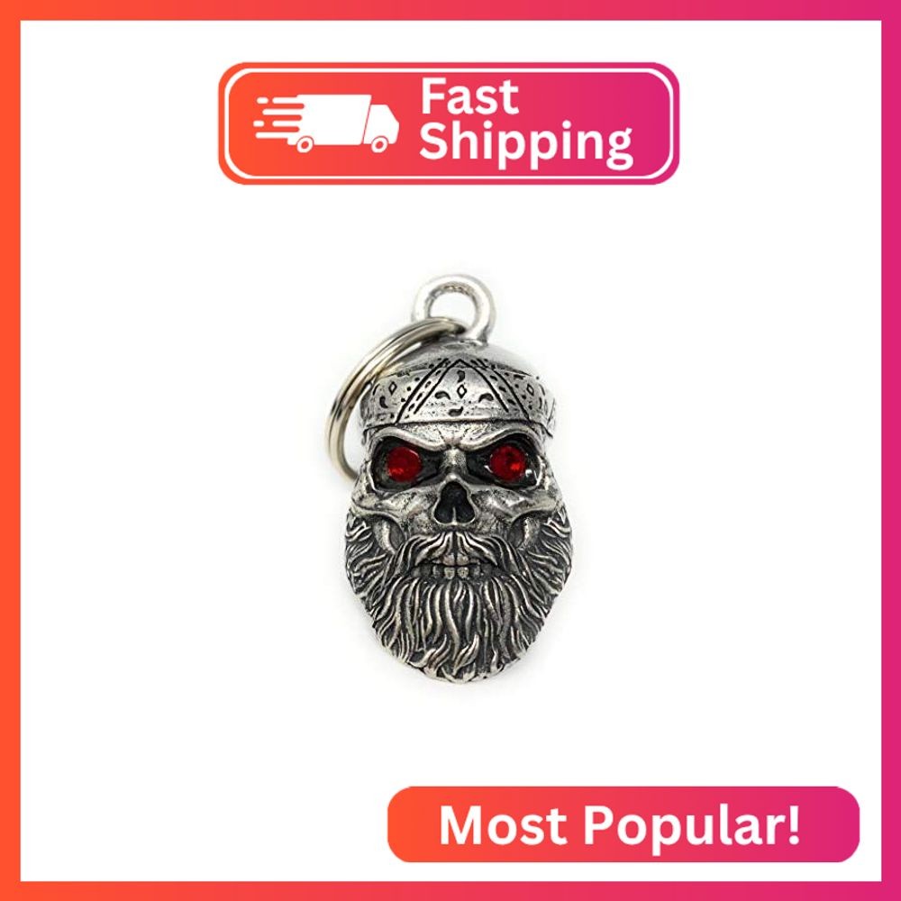Bravo Bells - Old School Biker Diamond Skull Bell Motorcycle Biker Bell Accessor