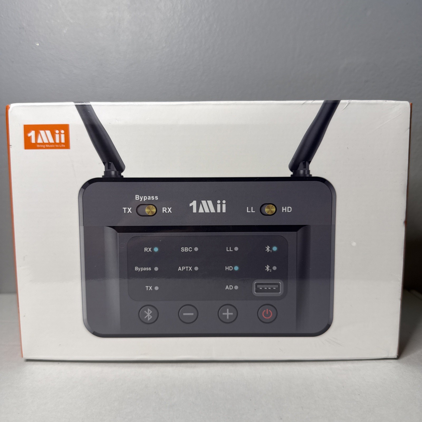 1Mii B03S Bluetooth 5.3 Long Range Audio Transmitter Receiver New/Sealed