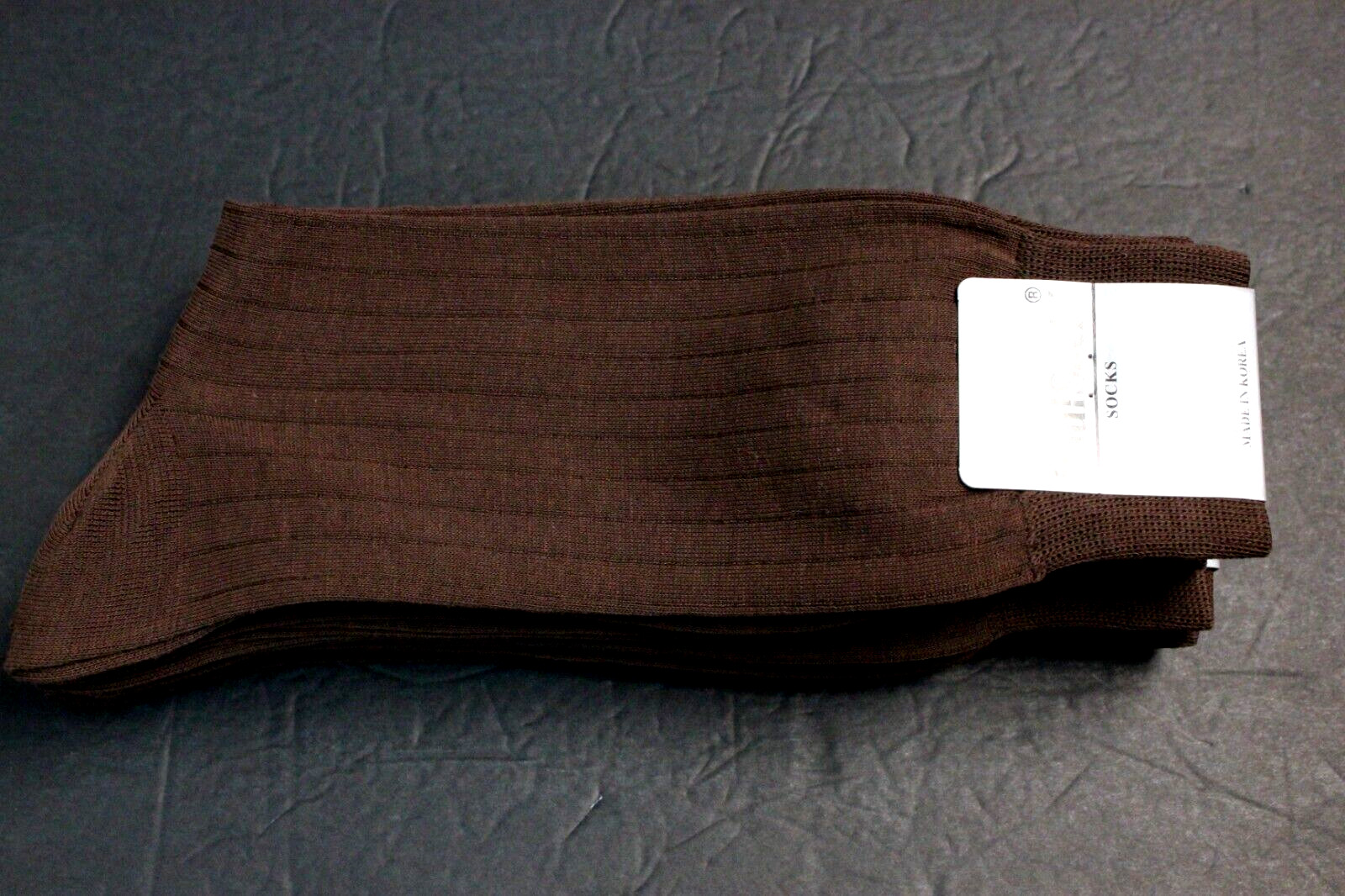 6 PAIRS MEN'S DRESS Work Socks SIZE 10-13 shoe 8-12 COTTON Brown tapue RIB