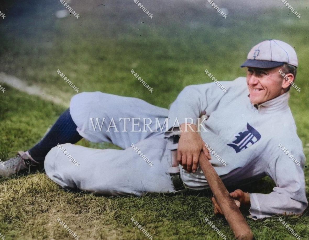 GL174 Ty Cobb Detroit Tigers Georgia Peach 8x10 11x14 16x20 Colorized Photo