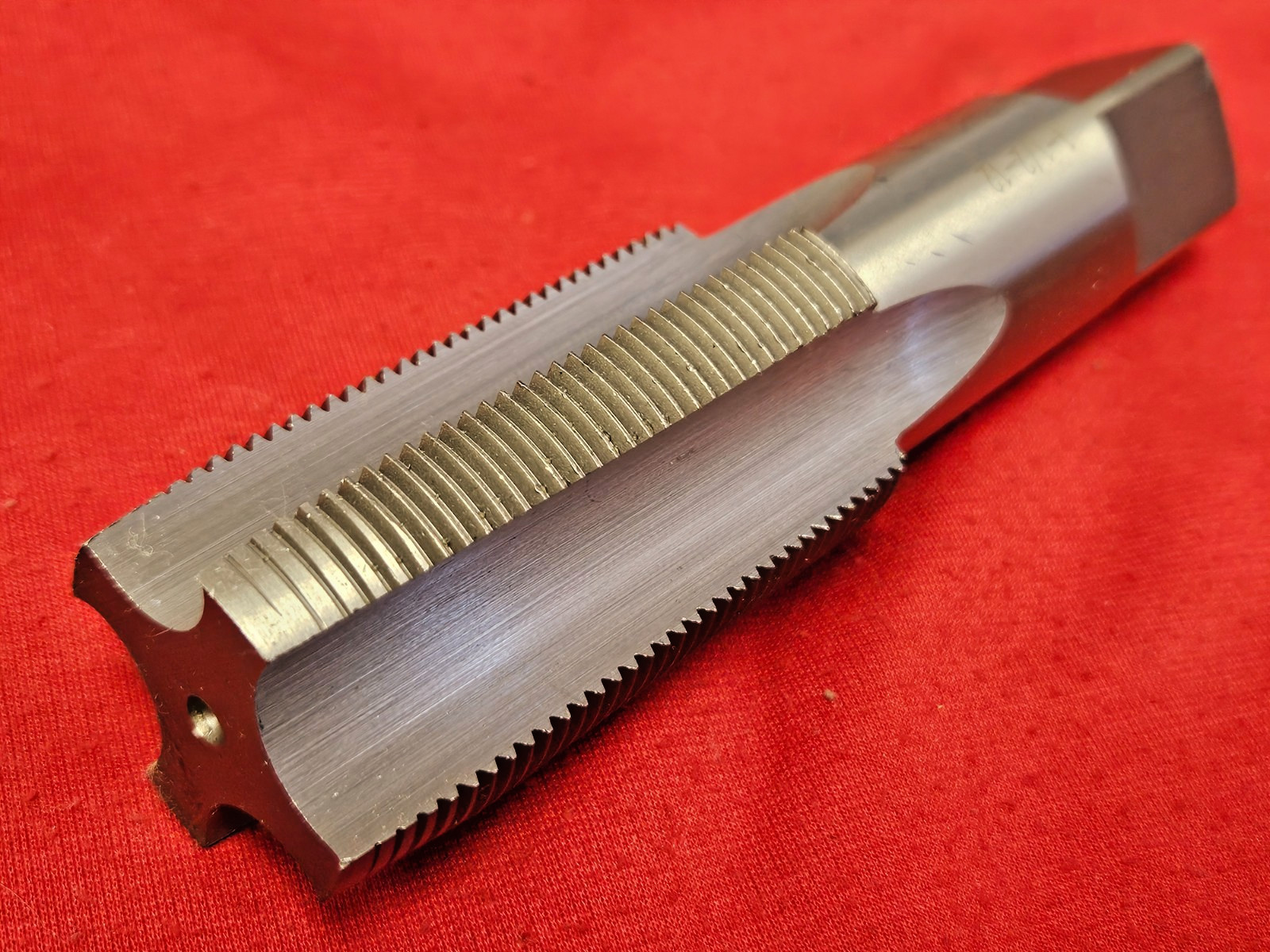 1-1/2"-12 NF Taper Hand Tap DWTT1-1/2-12 Carbon Steel RH 4FL by Drill America