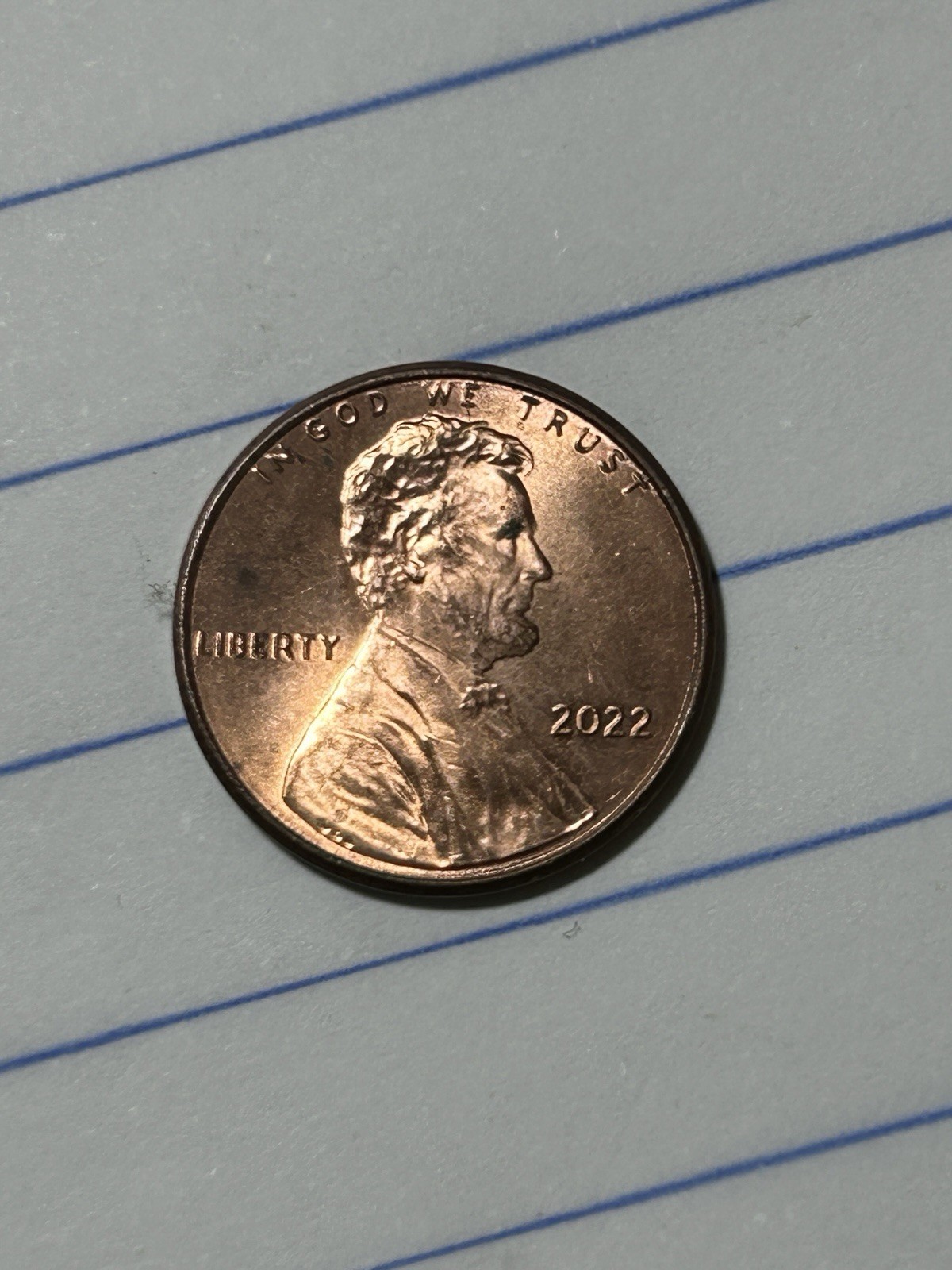 2022 P Lincoln Shield Cent Spiked Head Coin