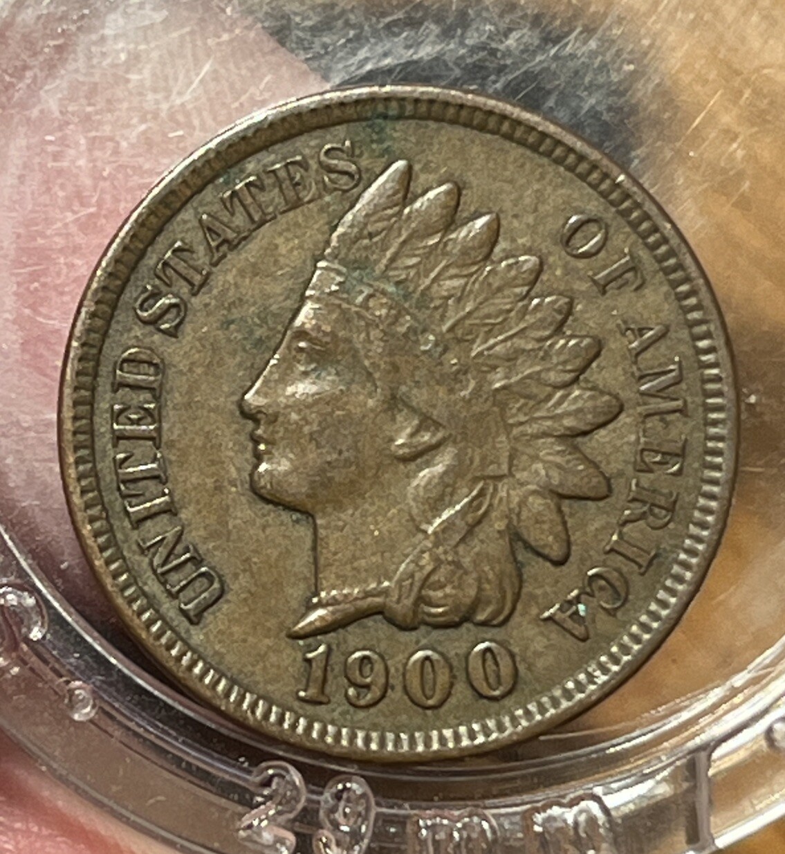 1900 Indian Head Cent Penny AU About Uncirculated
