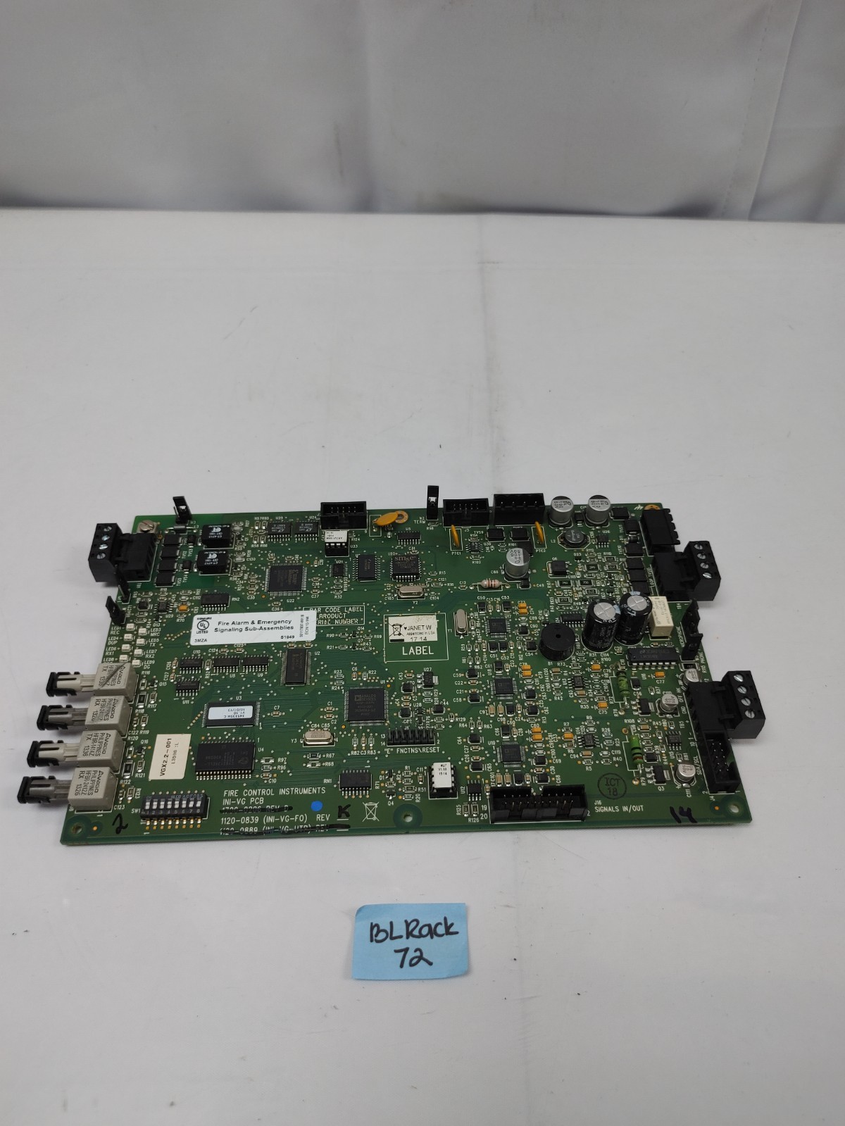 Fire Control Instruments 1700-0206 Board 1120-0839 REV KFire Alarm Board Card