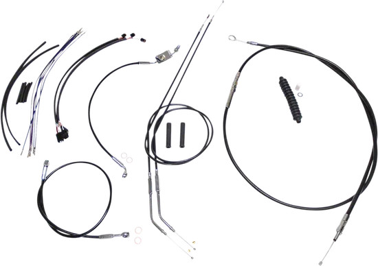Magnum XR Clutch Brake Cable Kit Black w Chr for 10-12in ABS Roadster 1200 16-20