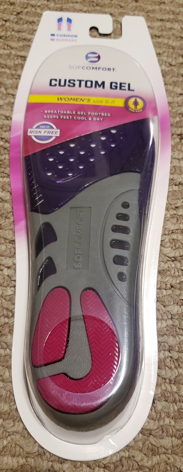 SofComfort Women's Size 6-11 Custom Gel Insoles