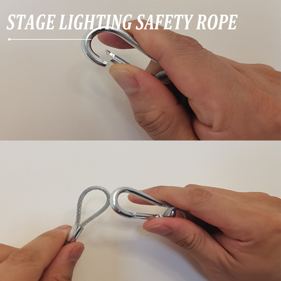 2Pcs/Lots Stage Light Safety Cables For All DJ Disco Lighting
