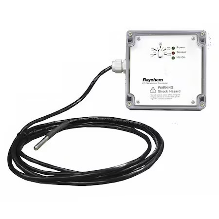 Raychem Ec-Ts Line Voltage Thermostat, Heat Only, 30 To 110F, Exposed Dial,