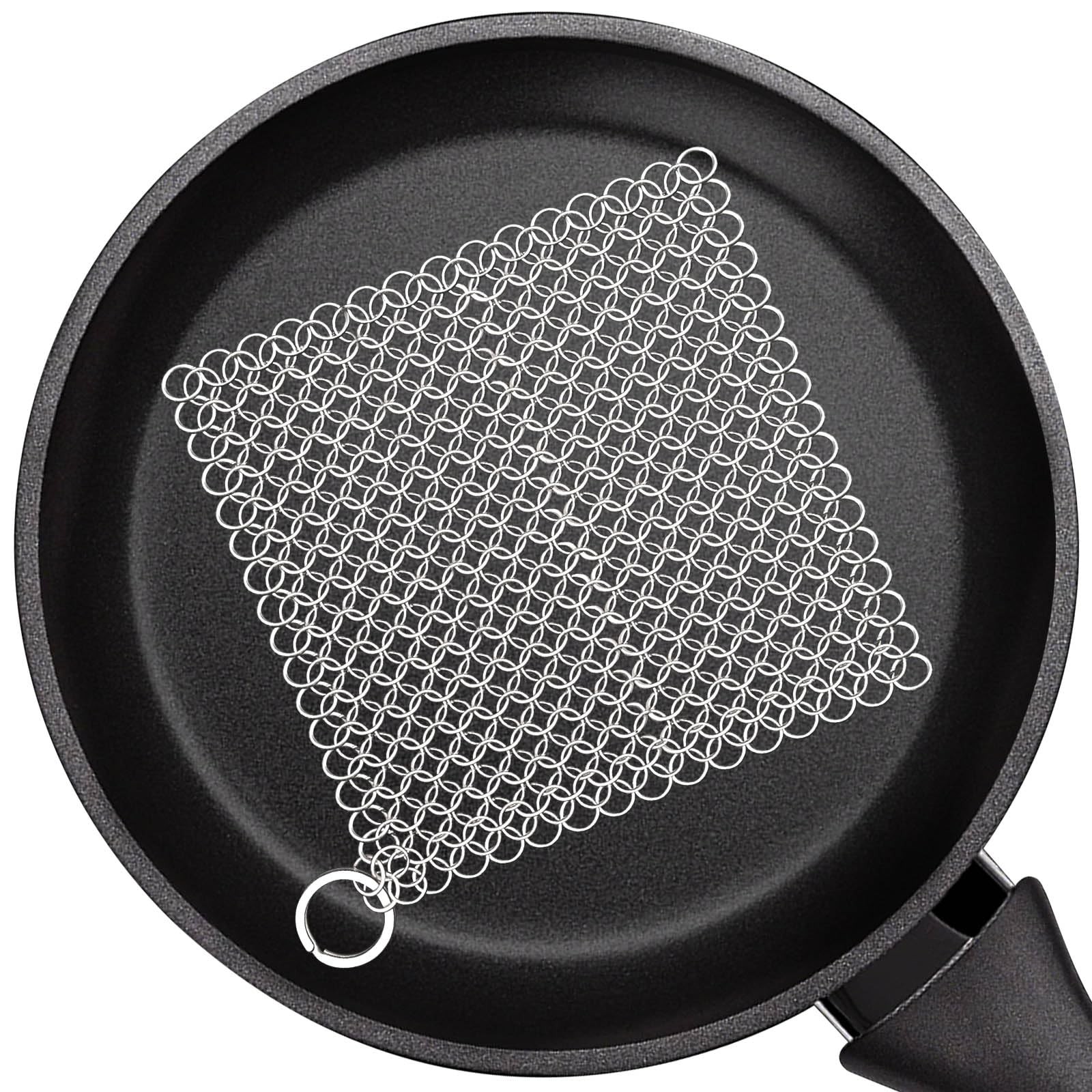 Cast Iron Cleaner, 6 Inch 316 Stainless Steel Skillet Silver