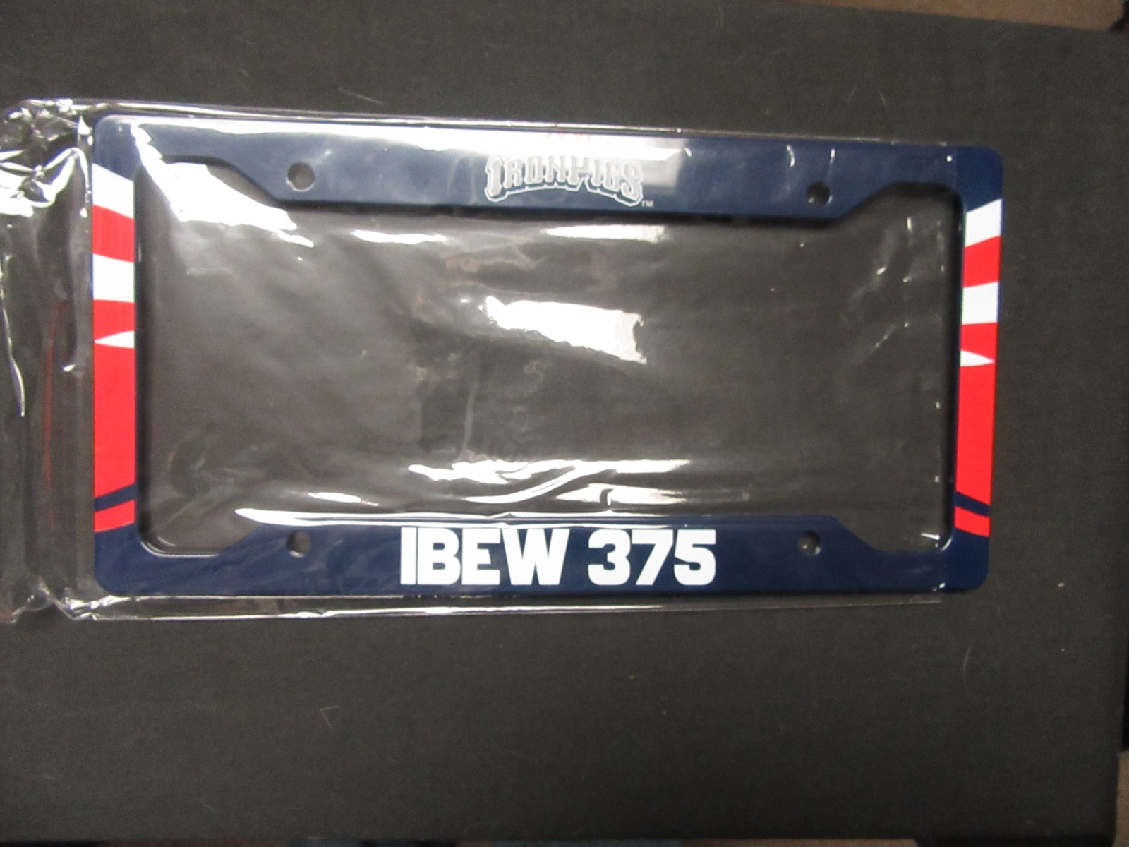 Lehigh Valley Iron Pigs IBEW 375 Souvenir License Plate Holder          ATO