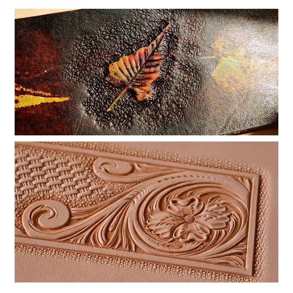 Leather Stamps,3 Pcs Background Stamping Tools for Craft Working