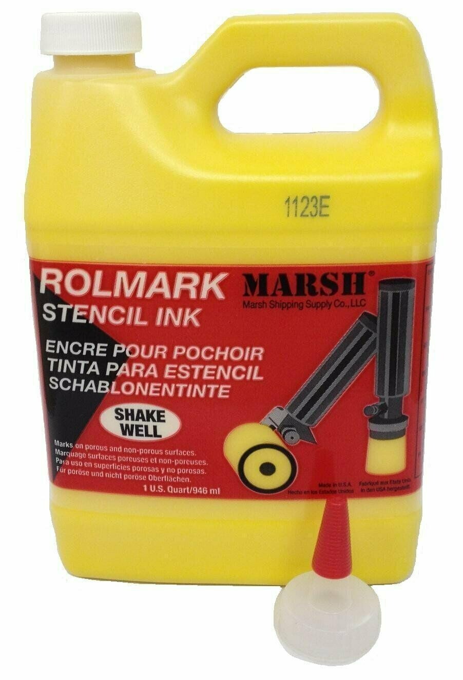 Marsh Rolmark stencil Red ink, 1 Gallon