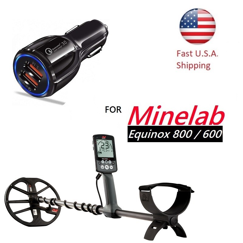 *NEW ! TURBO Quick Charge Car Charger for Minelab Equinox 800 / 600 & Accesories