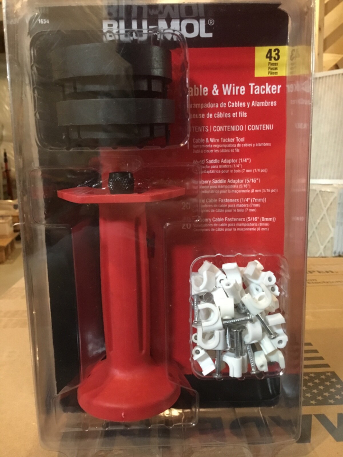 BLU-MOL CABLE &WIRE TACKER BRAND NEW IN PACKAGE#1654